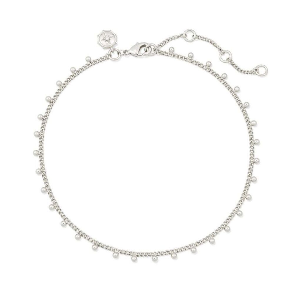 Kendra Scott Reese Anklet - Silver/White Cz One Size